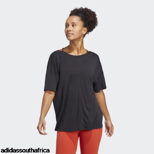 Yoga Studio Oversized Tee Black Adidas South Africa