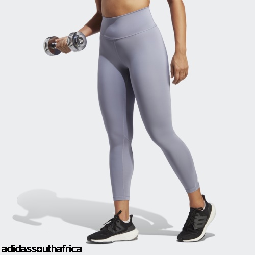 Optime Training 7/8 Leggings Silver Violet Adidas Adidas South Africa