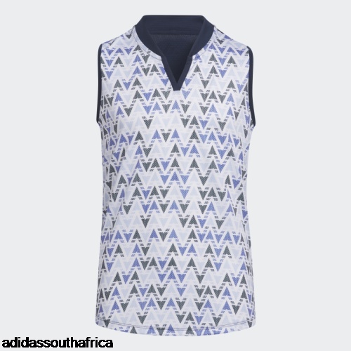 HEAT.RDY Printed Sleeveless Polo Shirt Navy Adidas South Africa