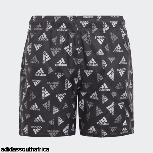 Logo Print CLX Swim Shorts Black Adidas South Africa