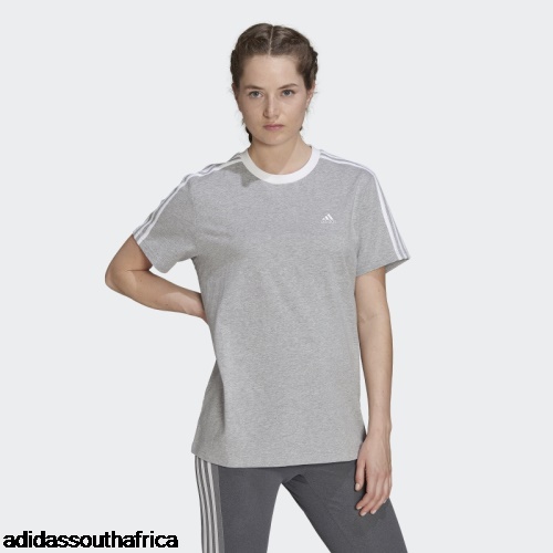 Medium Grey Essentials 3-Stripes T-Shirt Adidas South Africa