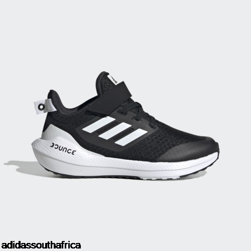 Black EQ21 Run 2.0 Bounce Sport Running Elastic Lace with Top Strap Shoes Adidas Shoes South Africa