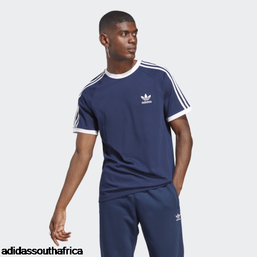 Night Indigo Adicolor Classics 3-Stripes Tee Adidas South Africa