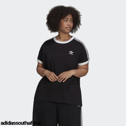 Black Adicolor Classics 3-Stripes Tee (Plus Size) Adidas Adidas South Africa