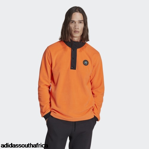 Orange Wander Hour Quarter-Snap Polar Fleece Jacket Adidas Adidas South Africa