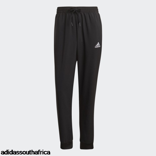 AEROREADY Essentials Stanford Tapered Cuff Embroidered Small Logo Pants Black Adidas South Africa