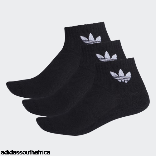 Black MID-CUT ANKLE SOCKS - 3 PAIRS Fashion Adidas South Africa