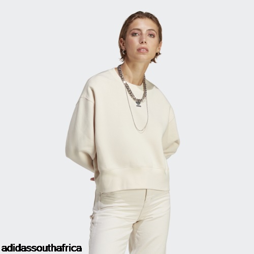 White Adicolor Essentials Crew Sweatshirt Adidas Adidas South Africa