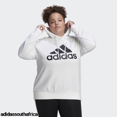 Essentials Logo Hoodie (Plus Size) White Adidas South Africa