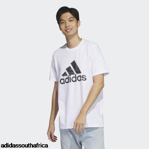 Camo Short Sleeve Tee White Adidas South Africa