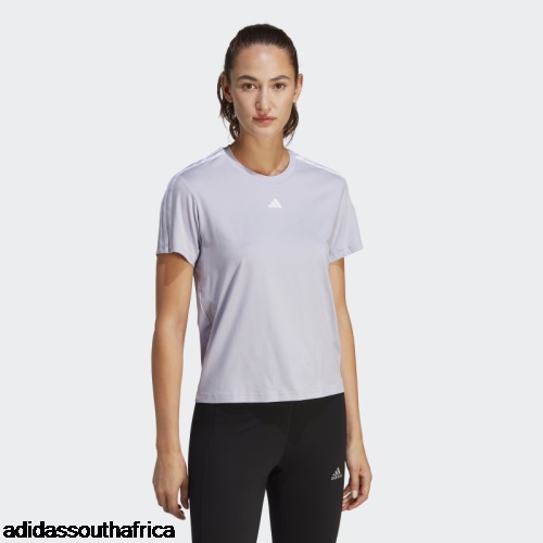 AEROREADY Train Essentials 3-Stripes Tee Silver Dawn Adidas Adidas South Africa