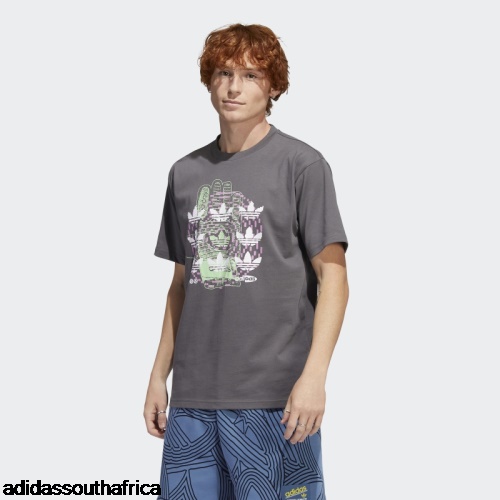 Hypersport Multi Trefoil Tee Grey Adidas South Africa