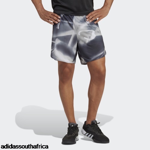 Grey Designed for Training HEAT.RDY HIIT Allover Print Training Shorts Adidas Adidas South Africa