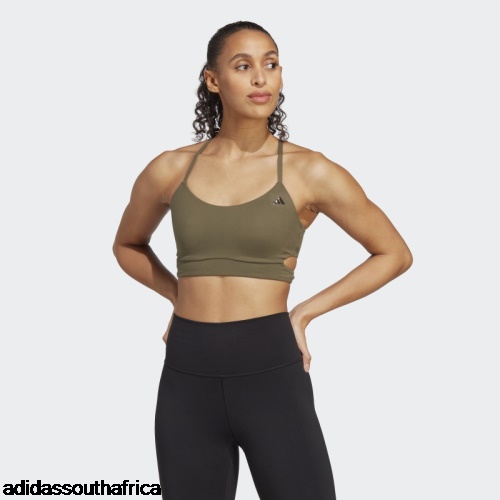 Hot Olive Yoga Studio Light-Support Longline Bra Adidas South Africa