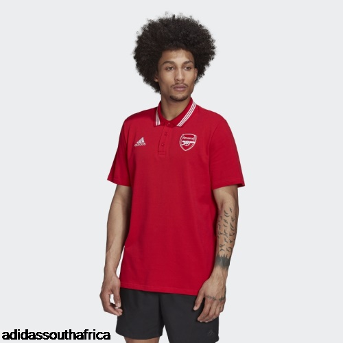 Scarlet Arsenal 3-Stripes Polo Shirt Adidas South Africa