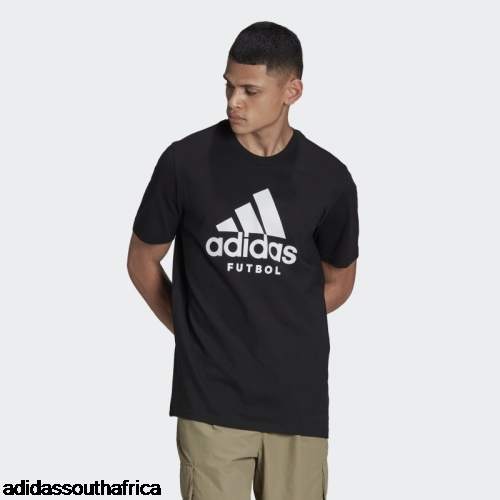 Futbol Logo Tee Black Adidas South Africa