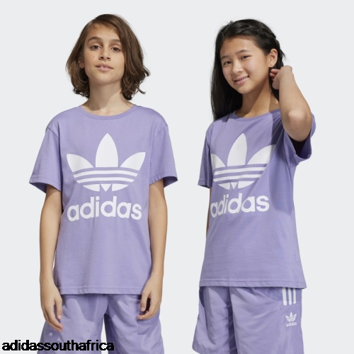 Trefoil Tee Lilac Adidas Adidas South Africa