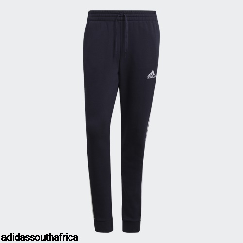 Essentials French Terry Tapered-Cuff 3-Stripes Pants Ink Adidas South Africa