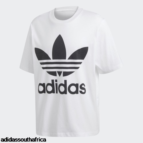 White Oversize Trefoil Tee Adidas South Africa