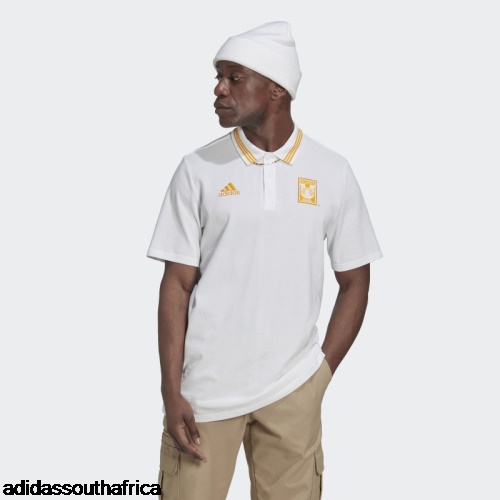 White Tigres UANL Polo Shirt Adidas Adidas South Africa