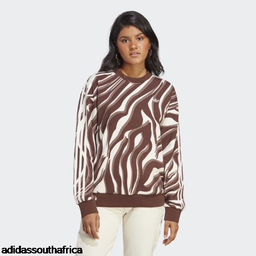 Auburn Abstract Allover Animal Print Sweatshirt Adidas South Africa