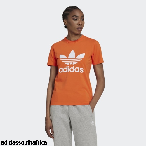 Orange Adicolor Classics Trefoil Tee Adidas South Africa