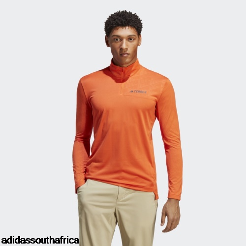 Orange Terrex Multi Half-Zip Long-Sleeve Top Adidas South Africa