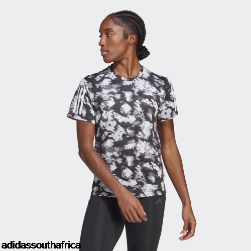 Own the Run Cooler Summer Running Tee Grey Adidas South Africa