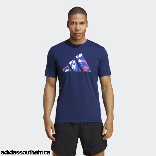 Train Essentials Seasonal Logo Training Tee Dark Blue Adidas Adidas South Africa