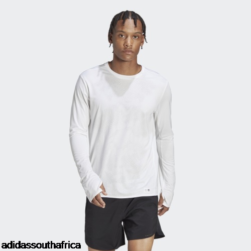 White Made to Be Remade Running Long Sleeve Tee Adidas South Africa