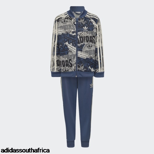 White Allover Print Track Suit Adidas South Africa