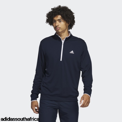 Quarter-Zip Sweatshirt Navy Adidas South Africa