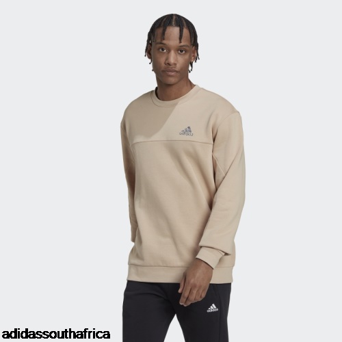 Stadium Fleece Badge of Sport Sweatshirt Beige Adidas Adidas South Africa