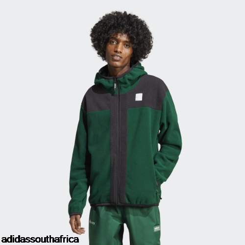 Dark Green Adventure FC Full Zip Polar Fleece Hoodie Adidas South Africa