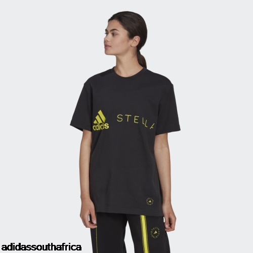 Black Hot by Stella McCartney Logo Tee Adidas South Africa