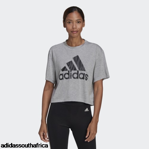 Medium Grey AEROREADY Designed to Move Tiger-Print Tee Adidas Adidas South Africa