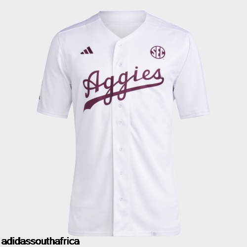 White Aggies Retail Baseball Jersey Adidas Adidas South Africa