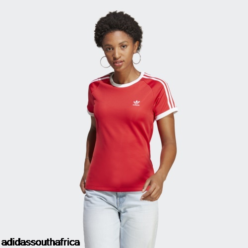 Adicolor Classics Slim 3-Stripes T-Shirt Scarlet Adidas Adidas South Africa