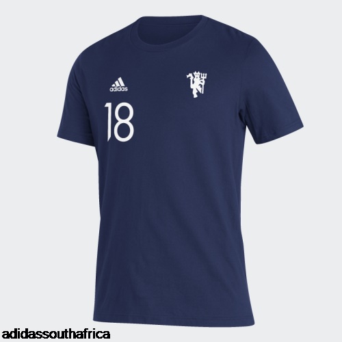 Navy Manchester United Player Tee Adidas South Africa