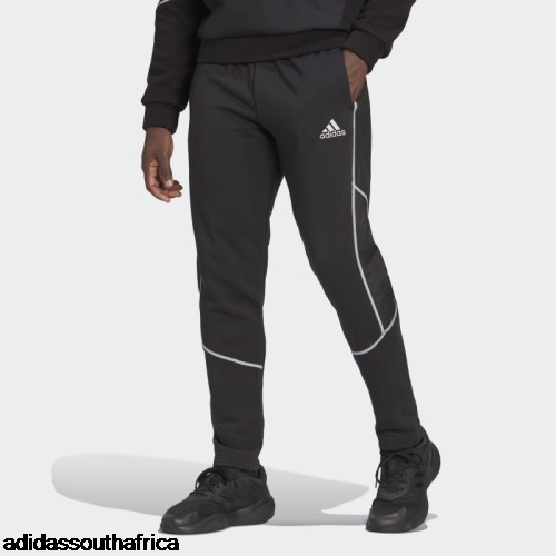 Black Essentials Reflect-in-the-Dark Fleece Joggers Adidas Adidas South Africa