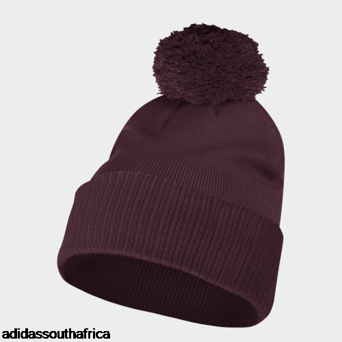 Maroon Solid Cuffed Pom Beanie Adidas Adidas South Africa