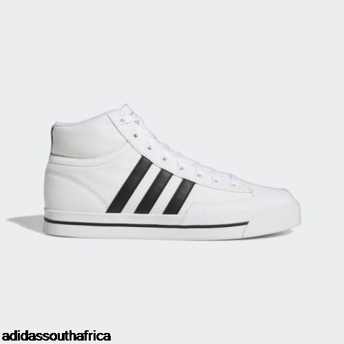 White Retrovulc Mid Canvas Skateboarding Shoes Adidas Shoes South Africa