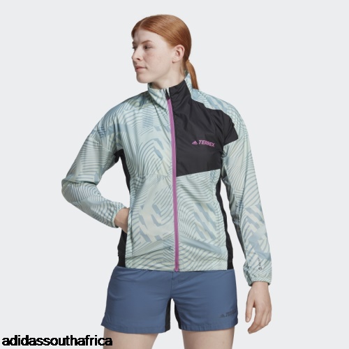 Terrex Trail Running Printed Windbreaker Green Adidas South Africa