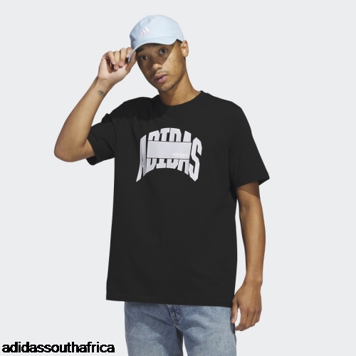 Sportswear Block Graphic Tee Black Hot Adidas South Africa