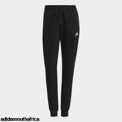 Essentials Fleece 3-Stripes Pants Black Adidas South Africa