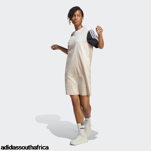 Quartz Essentials 3-Stripes Single Jersey Boyfriend Tee Dress Adidas Adidas South Africa