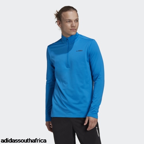 Shock Blue Terrex Everyhike Half-Zip Fleece Jacket Adidas South Africa