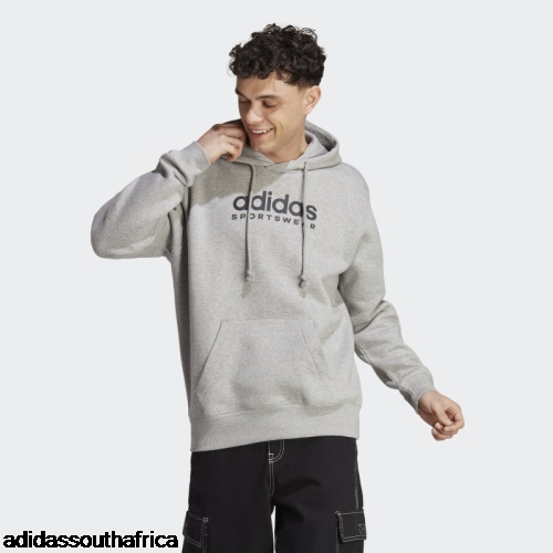 All SZN Fleece Graphic Hoodie Medium Grey Adidas South Africa