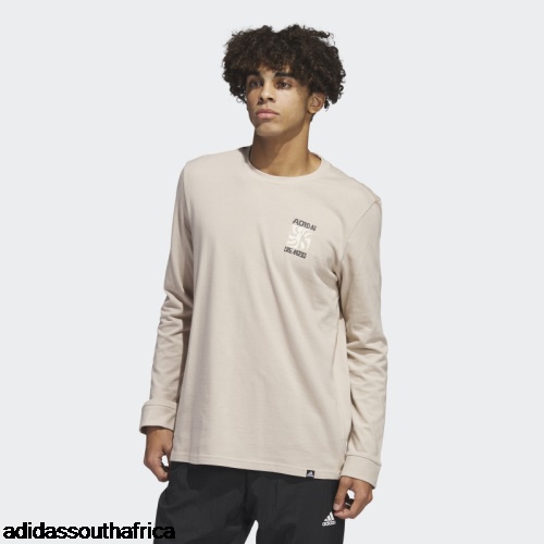 Taupe Hot Los Angeles Graphic Long Sleeve Tee Adidas South Africa