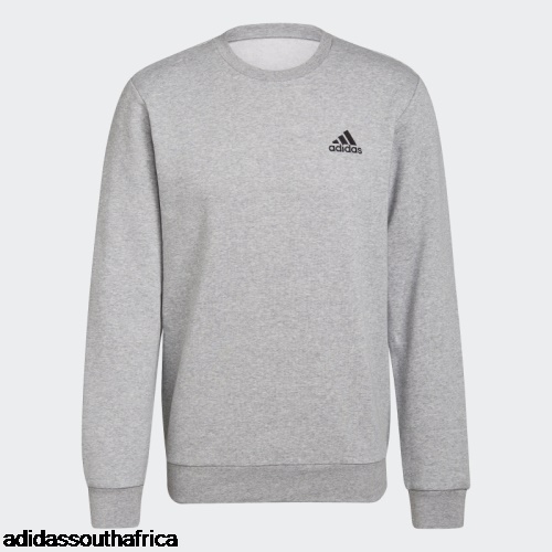 Medium Grey Essentials Fleece Sweatshirt Adidas Adidas South Africa